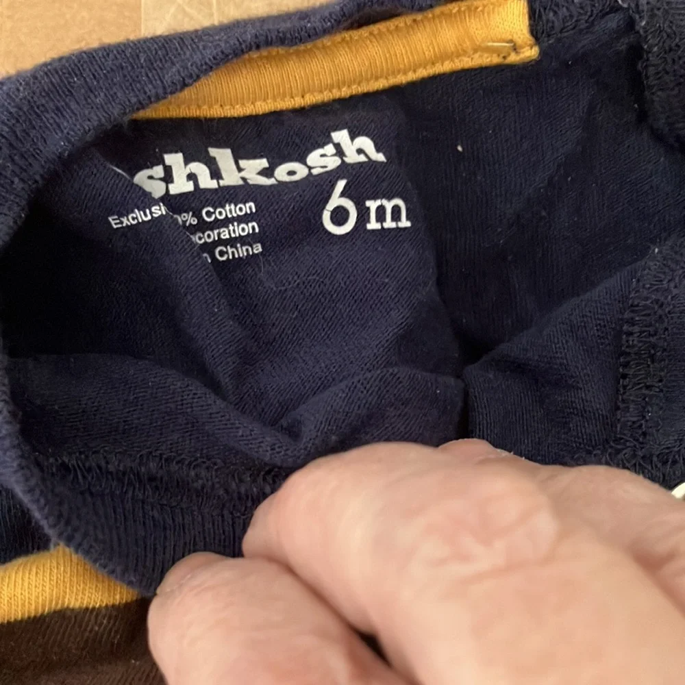 FINAL MARKDOWN Oshkosh long sleeved one piece 6 months